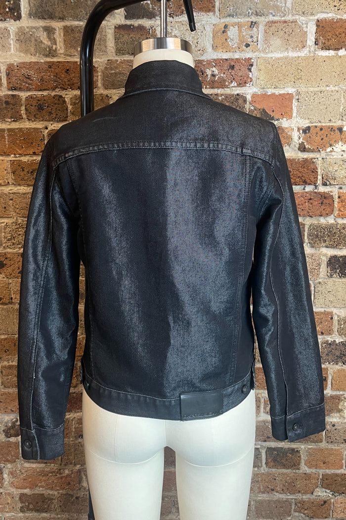 DKNY Shiny Patent Denim Jacket image 1