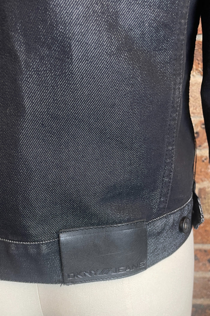 DKNY Shiny Patent Denim Jacket image 2