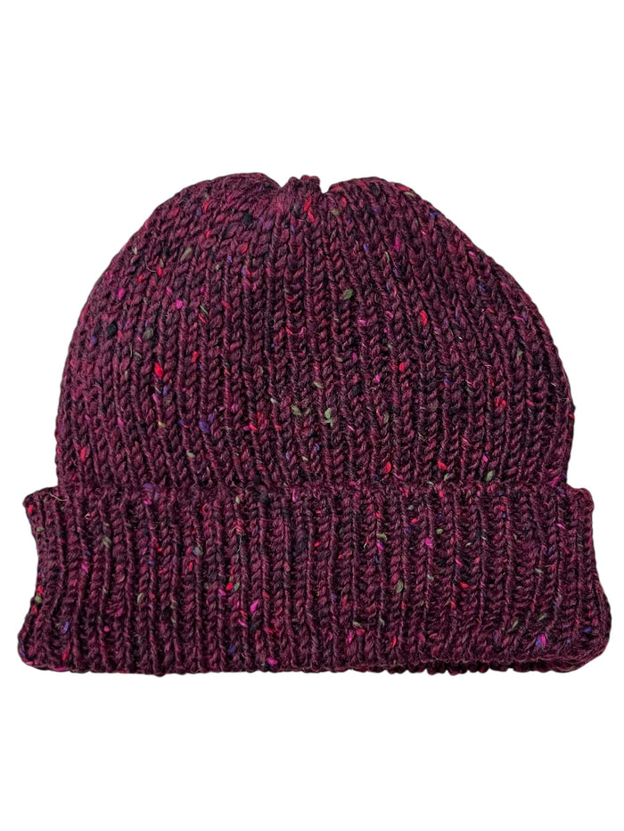 Wine Fleck - Donegal Merino Wool Beanies