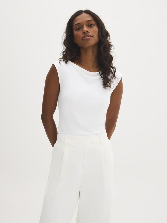 Double Layer Boat Neck Top