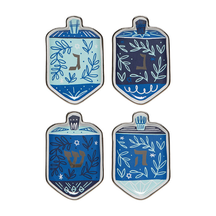 Dreidels Hanukkah Shaped Dipping Dish Set