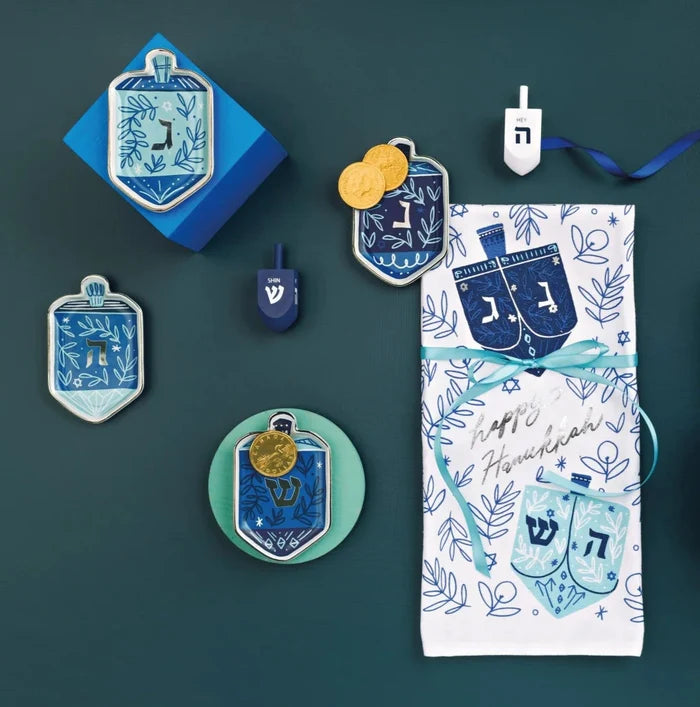 Dreidels Hanukkah Shaped Dipping Dish Set