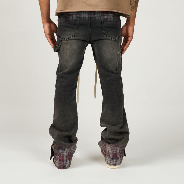 Duaa - Pattern Plaid Denim - Black Wash - Clique Apparel