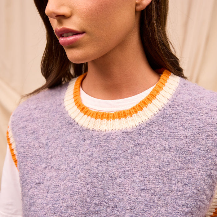 Eleni Knit Vest - Mink Grey