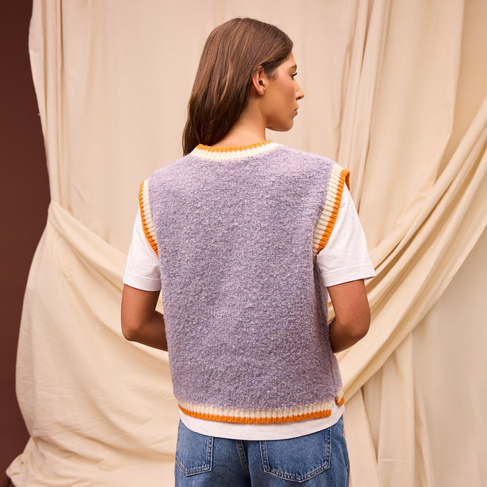 Eleni Knit Vest - Mink Grey