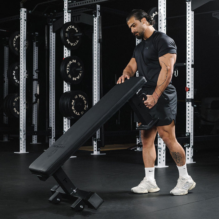 Elite Series Single Post Flat Bench | Black
