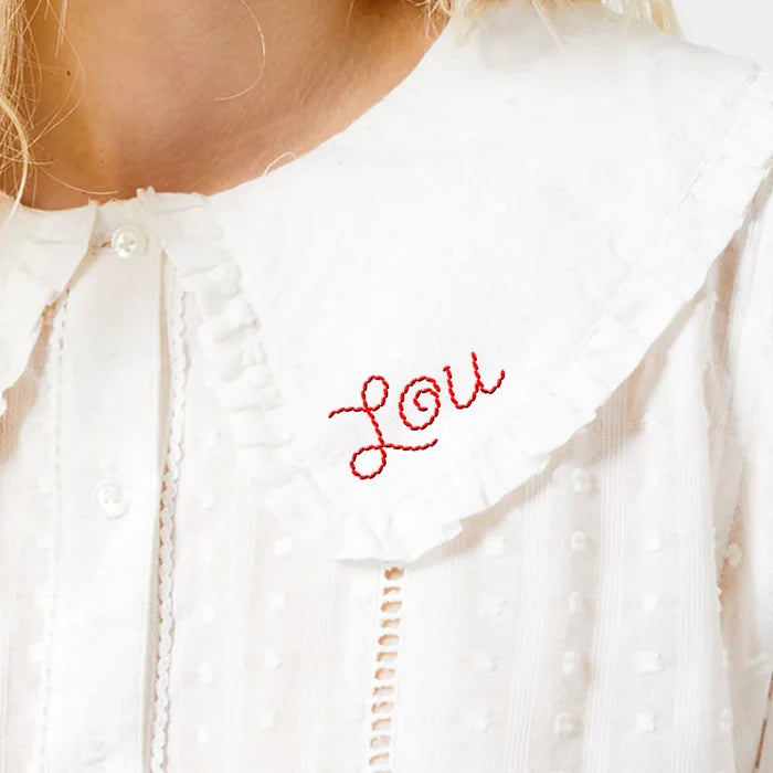Embroidery Alphabet Blue Iron-On Set