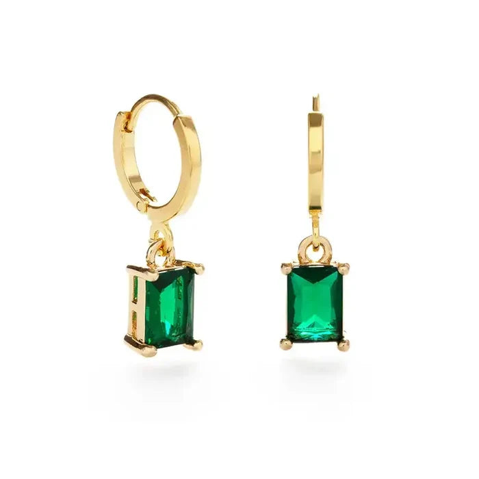 Emerald Huggie Hoops Earrings - The New York Public Library Shop