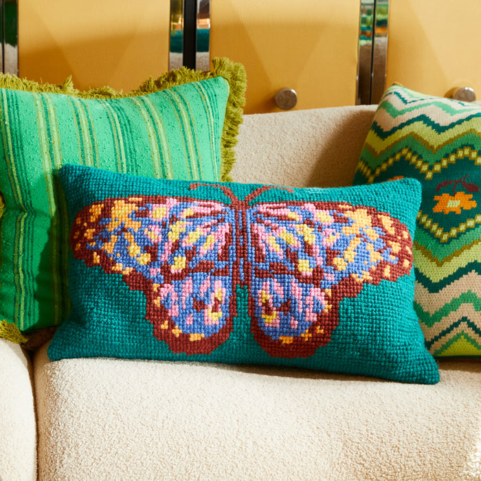 Emilia Cross Stitch Cushion Feather Insert
