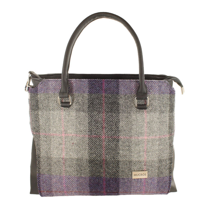 Emily Bag - Gray/Purple Plaid