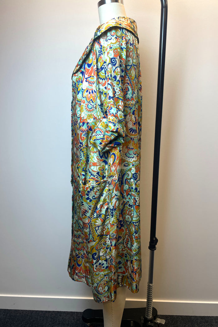Erna Paisley Print Silk House Coat image 1