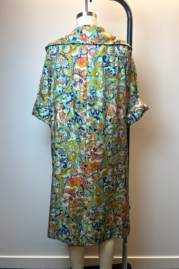 Erna Paisley Print Silk House Coat image 2