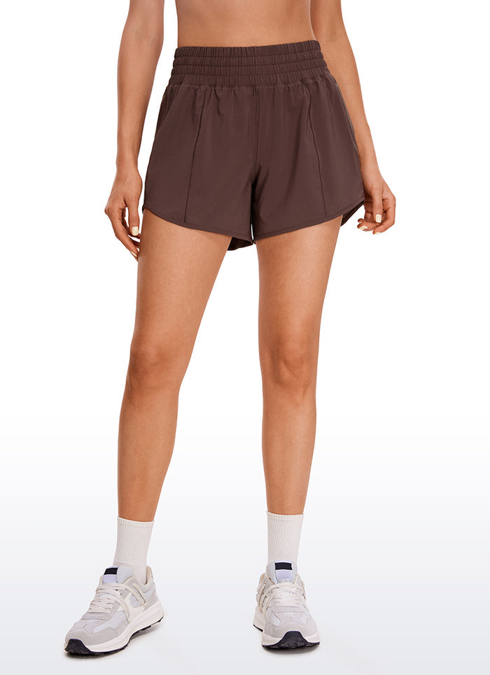 CRZ YOGA Women's Running Feathery-Fit Soft High Rise Lined Shorts 4'' Stelindigo