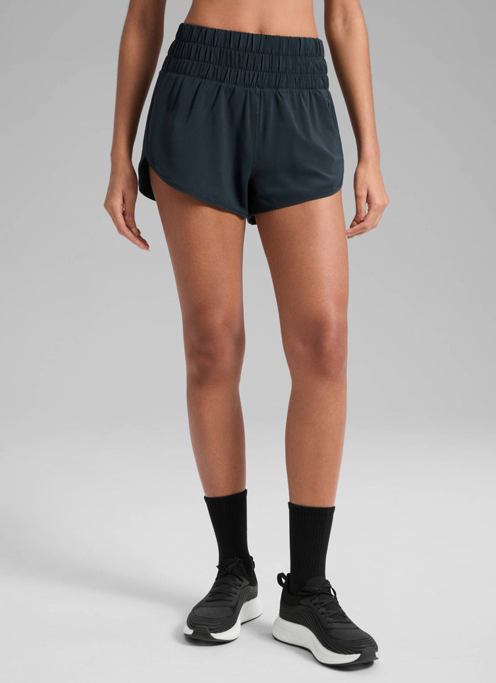 CRZ YOGA Women's Running Feathery-Fit Soft High Rise Shorts Pocket 3'' True Navy