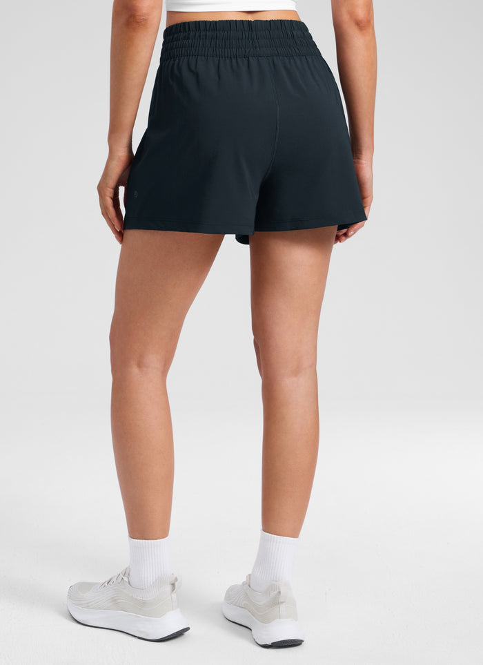 CRZ YOGA Women's Casual Feathery-Fit Soft High Rise Golf Shorts 3'' True Navy
