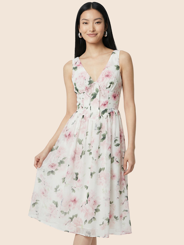 Fit & Flare Floral Midi Dress