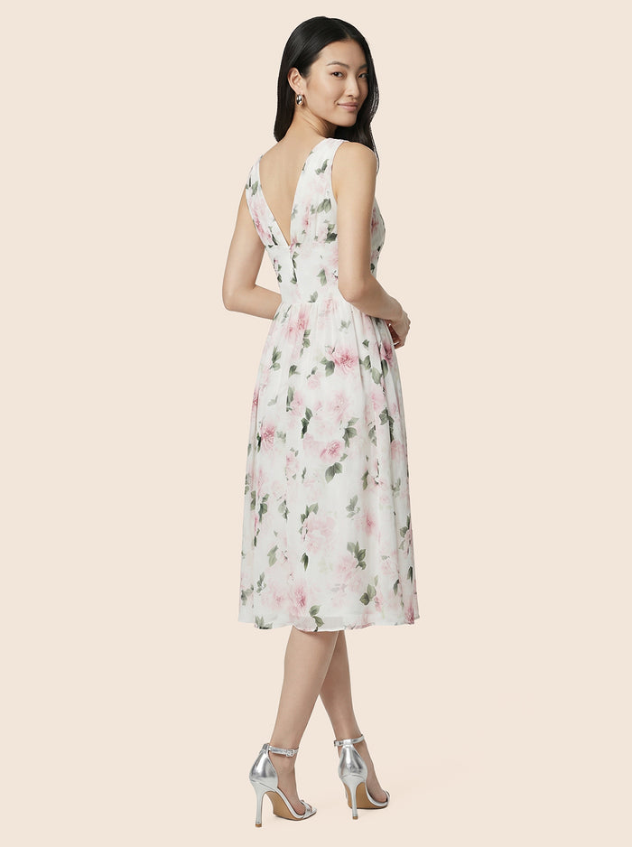 Fit & Flare Floral Midi Dress