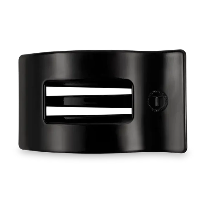 Flat Rectangle Hair Clip | Jet Black | Medium