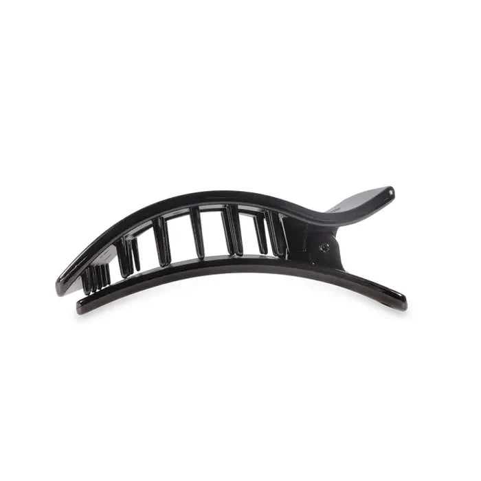 Flat Rectangle Hair Clip | Jet Black | Medium
