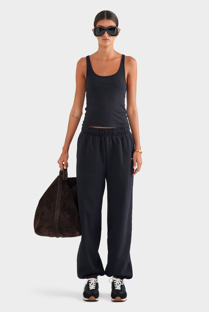 Fleece Track Pant - Black