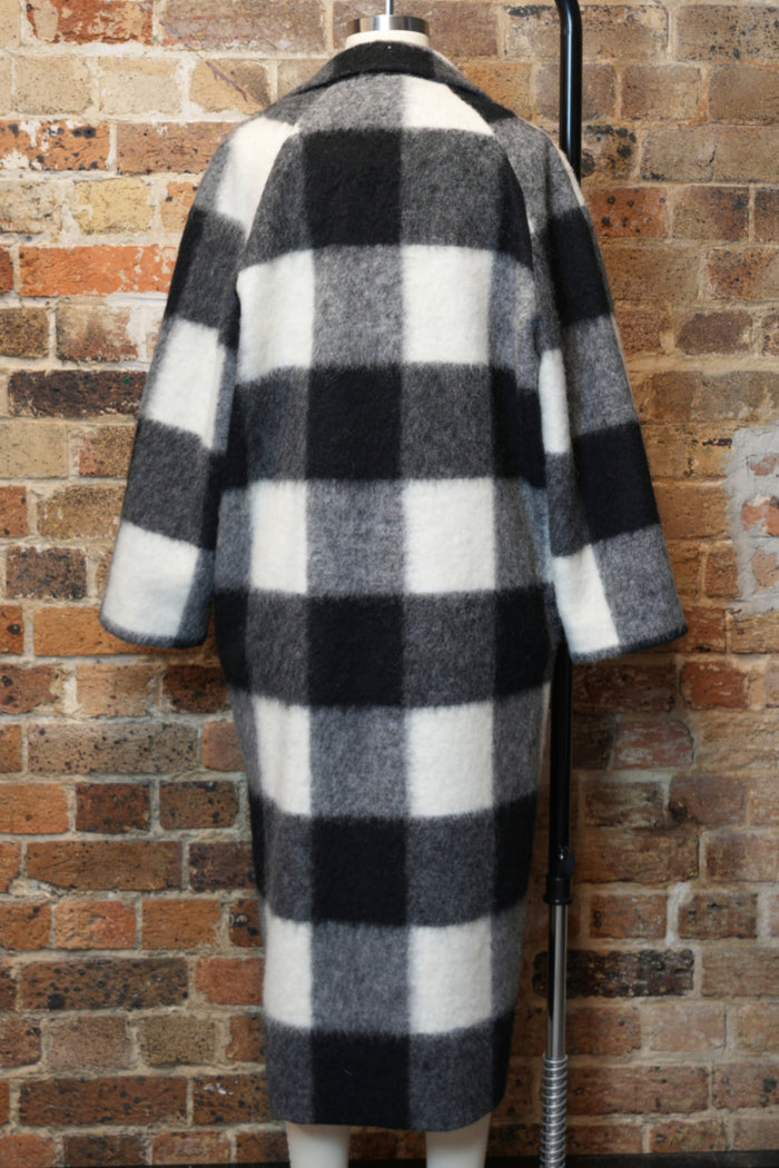 Ganni Check Longline Coat image 2
