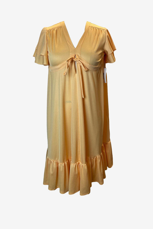 Geoff Bade Vintage Apricot Jersey Mini Dress