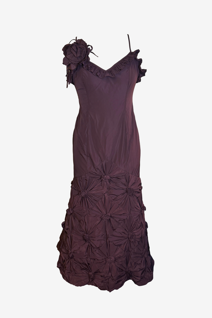 George Gross Mulberry Taffeta Gown image 0