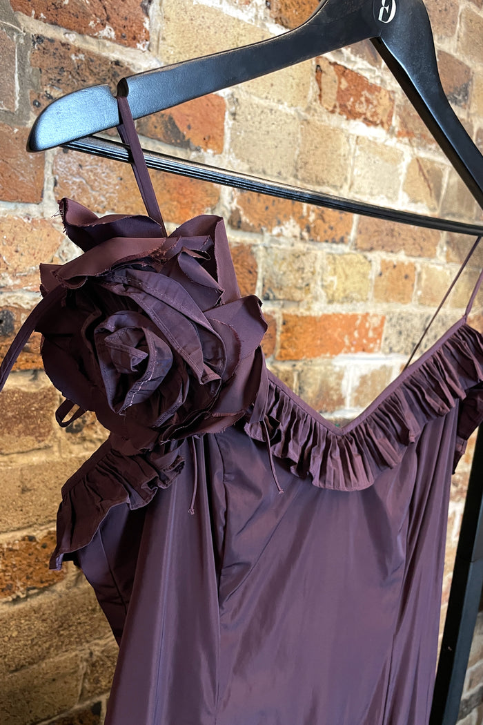 George Gross Mulberry Taffeta Gown image 3