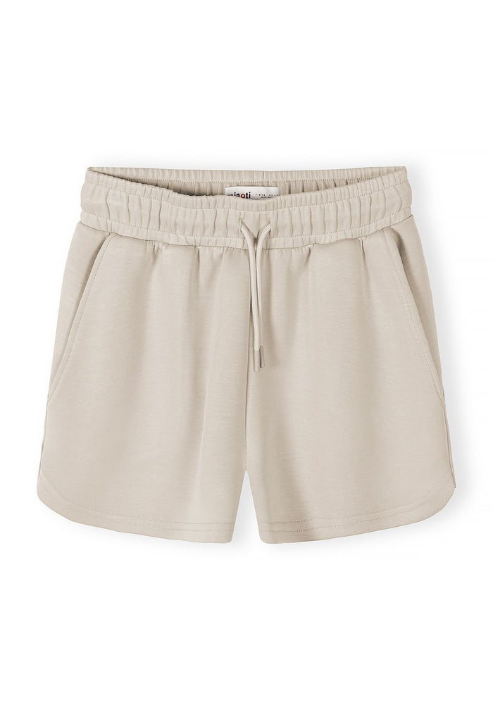 Cropped Sweatshirt & Shorts Set, Beige - 5