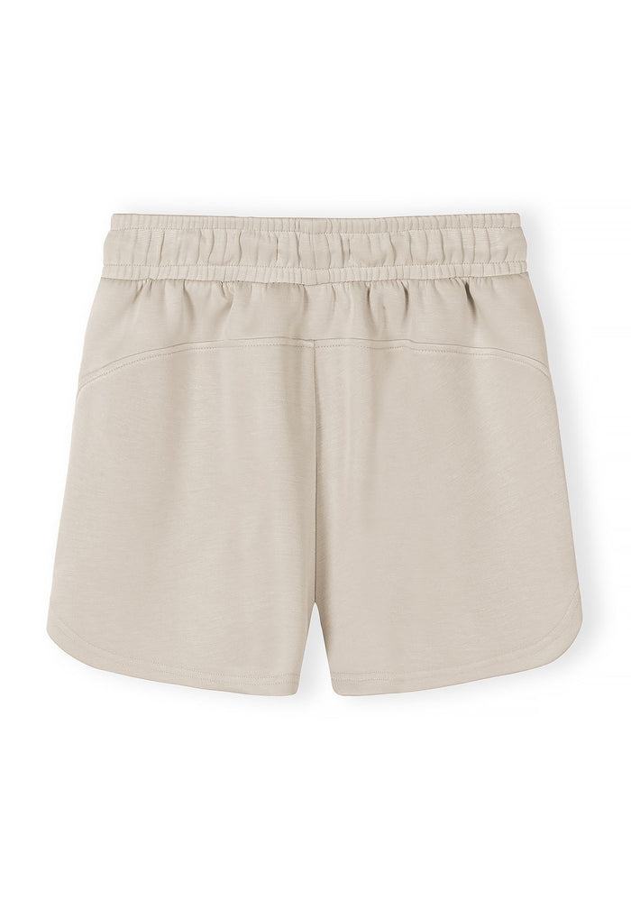 Cropped Sweatshirt & Shorts Set, Beige - 6