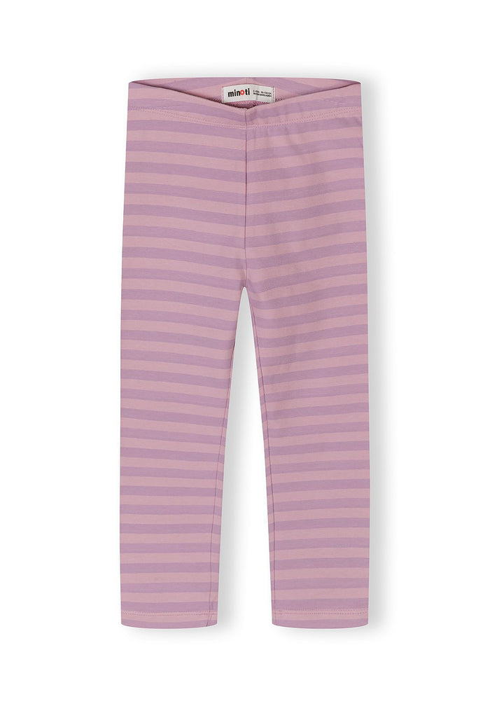Leggings 5-Pack Hearts Stripes Pink Purple Grey - 5