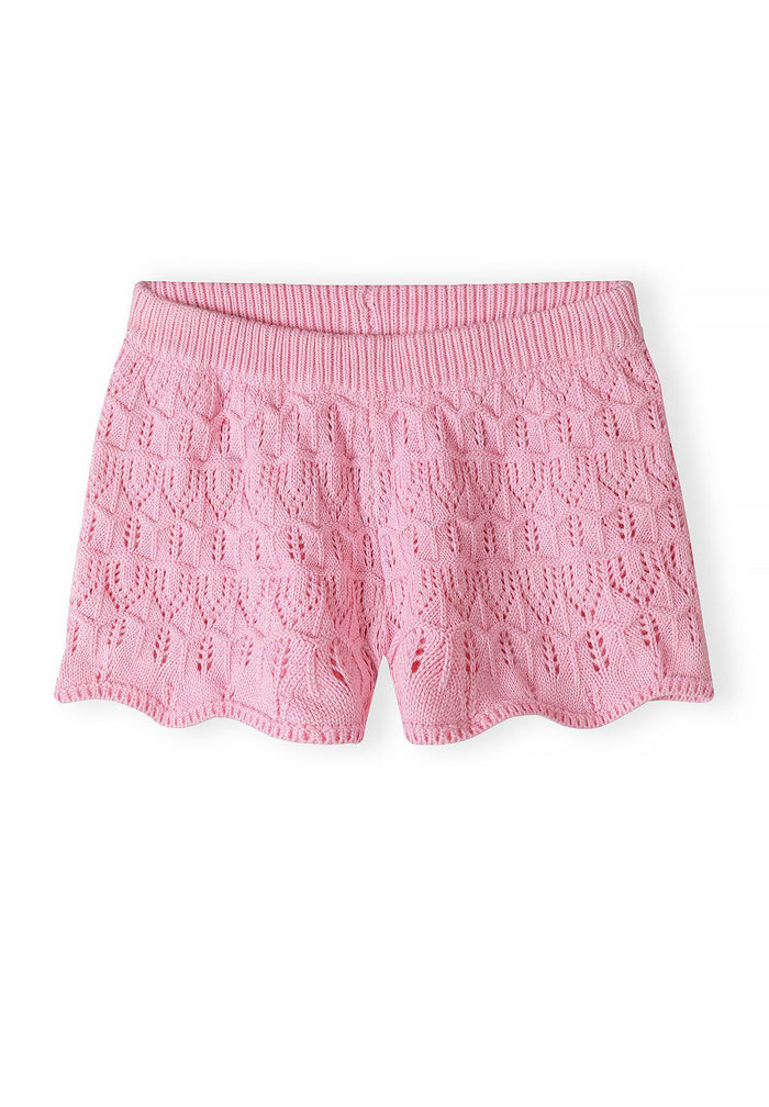 Crochet Two-Piece Set, Pink, Strappy Top & Shorts - 4