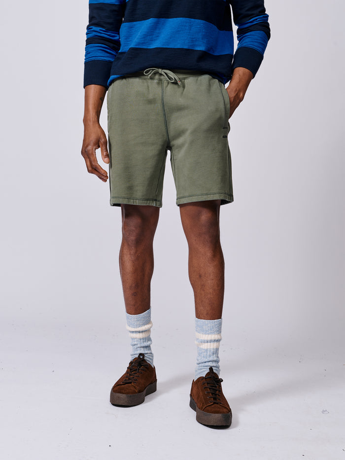 Aubin Khaki Glebe Sweat Short | Sweat Shorts