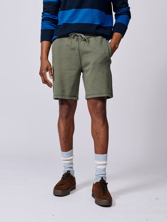 Aubin Khaki Glebe Sweat Short | Sweat Shorts