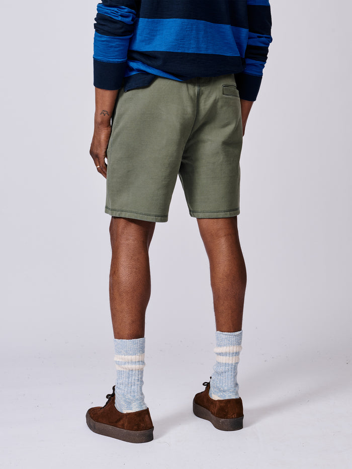 Aubin Khaki Glebe Sweat Short | Sweat Shorts