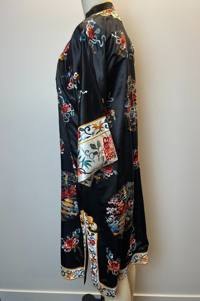 Golden Bee Black Embroidered Coat image 1