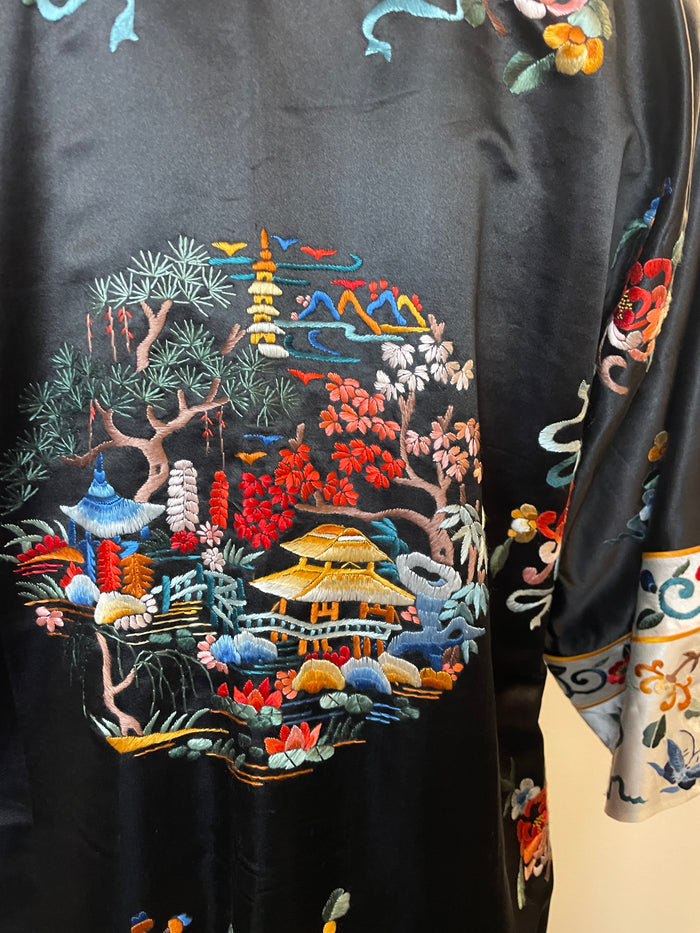 Golden Bee Black Embroidered Coat image 3