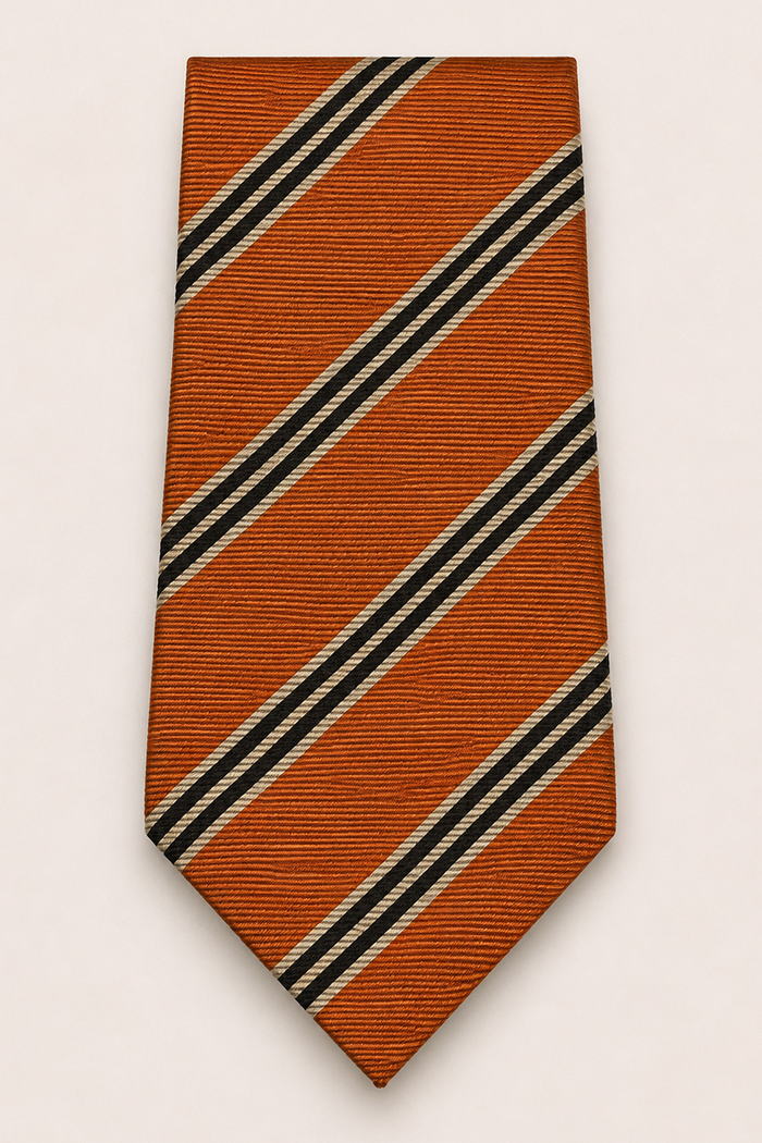 Gowings Orange Silk Tie