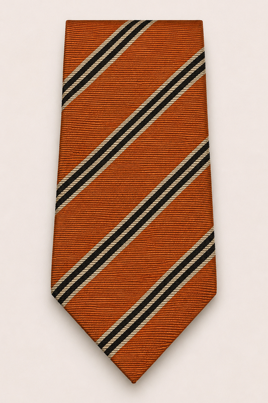 Gowings Orange Silk Tie