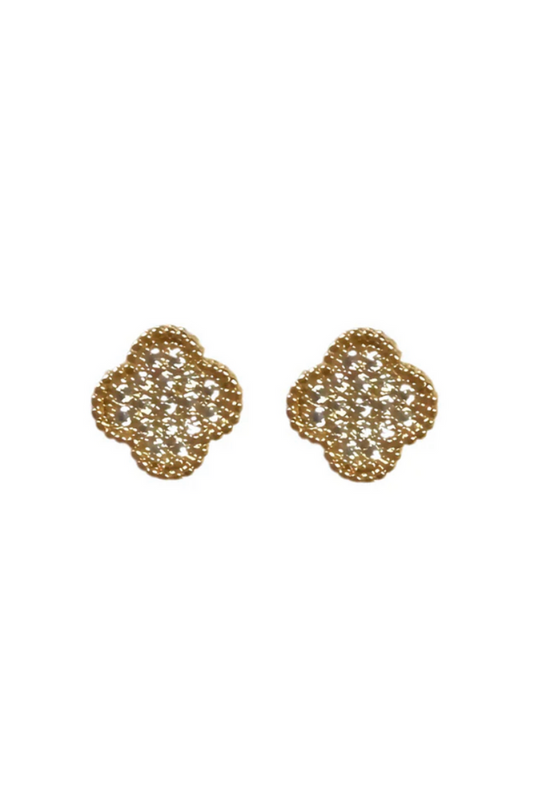 GraciePaveCloverStud, adeline boutique, dallas boutique, boutique