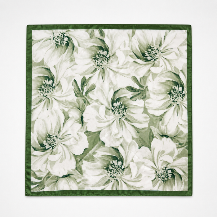 Green Floral Scarf