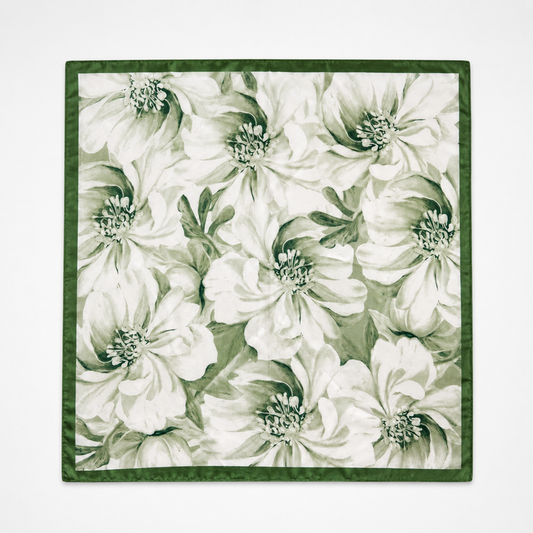 Green Floral Scarf