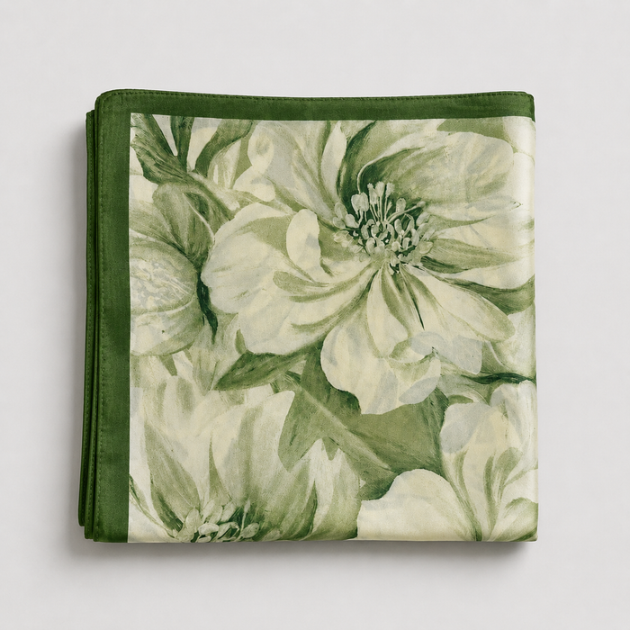 Green Floral Scarf