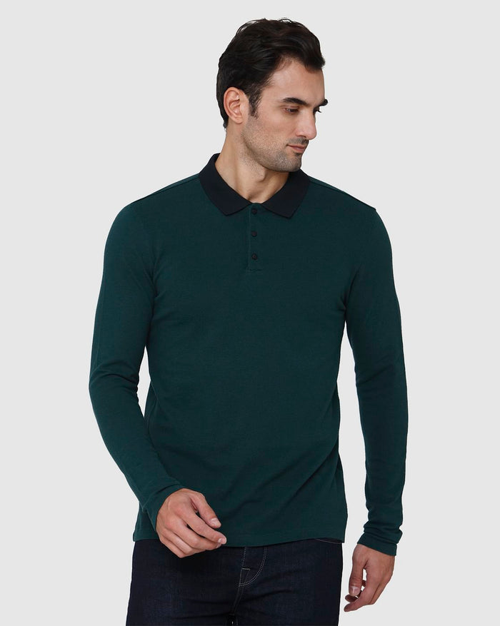 Green Polo Neck T-Shirt