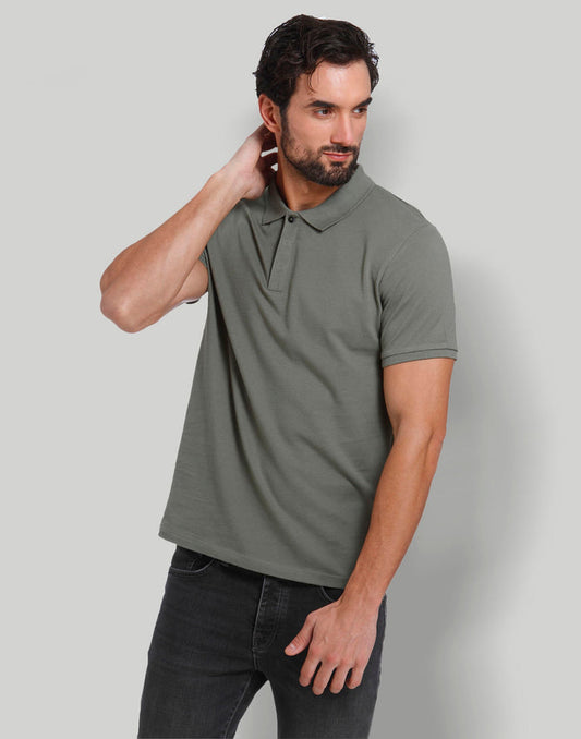 Green Polo Neck T-Shirt