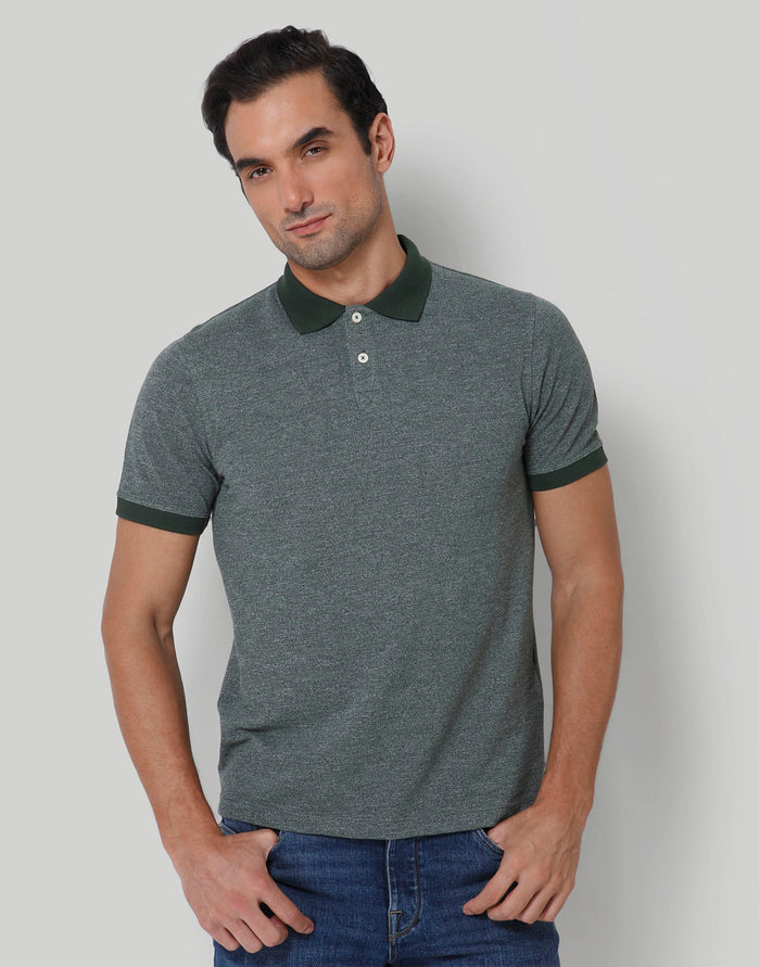 Green Polo Neck T-Shirt