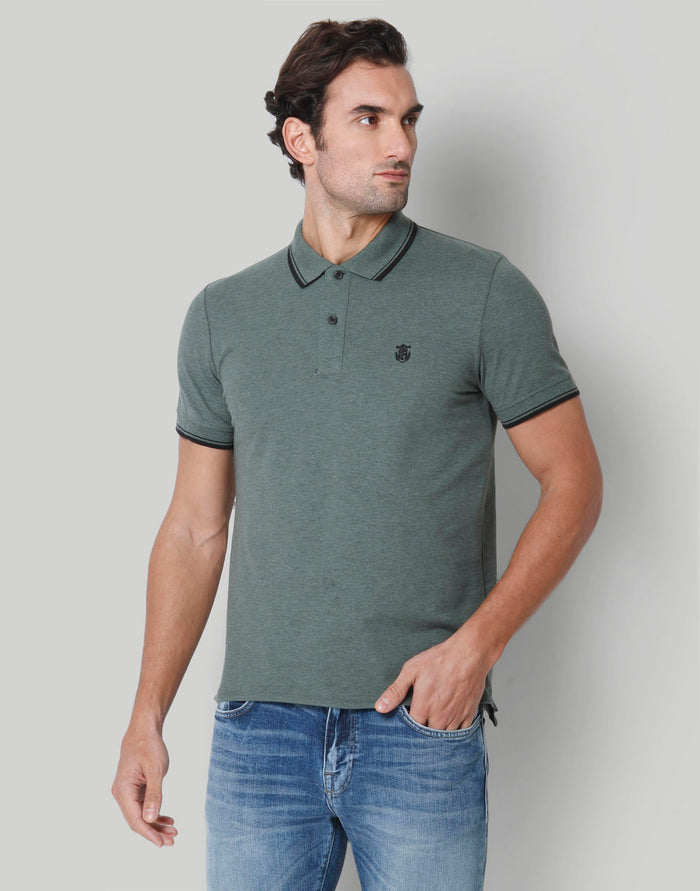 Green Polo Neck T-Shirt