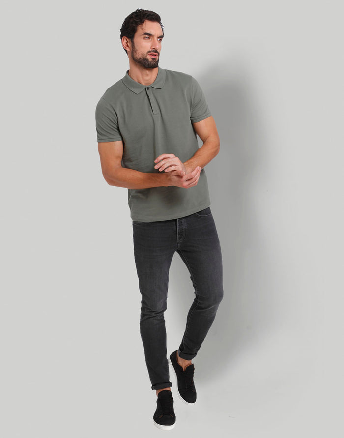 Green Polo Neck T-Shirt
