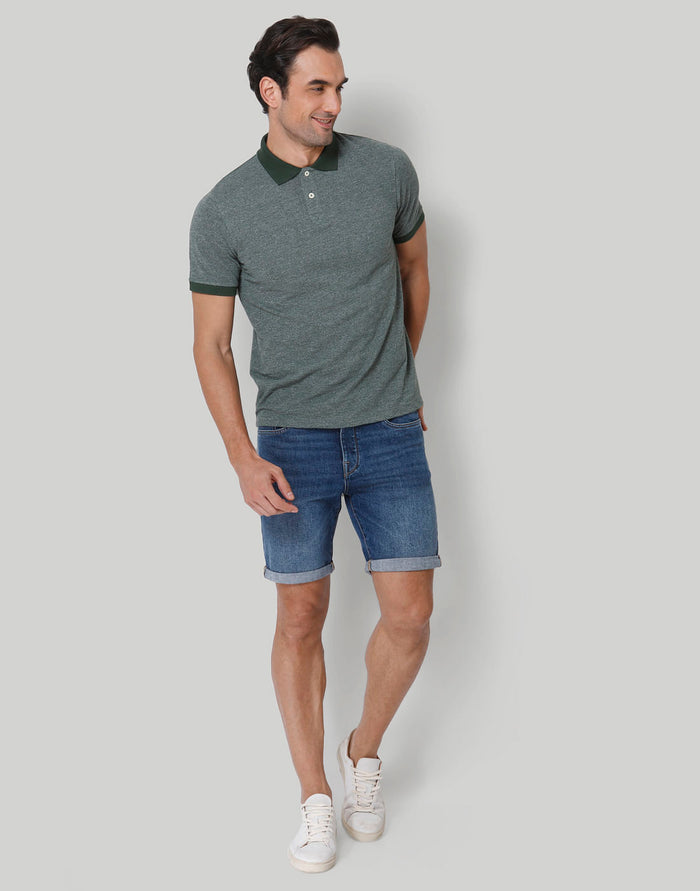 Green Polo Neck T-Shirt