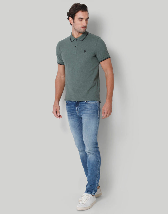 Green Polo Neck T-Shirt